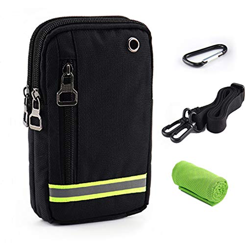 Bolsa Compacta de Hombro Cintura Cinturón Bolsillo Funda Riñoneras Bolso Pequeño para Herramientas Pequeñas Bandolera Hombre Deporte Camping Viaje Senderismo Cartera Aire para iPhone Samsung Xiaomi