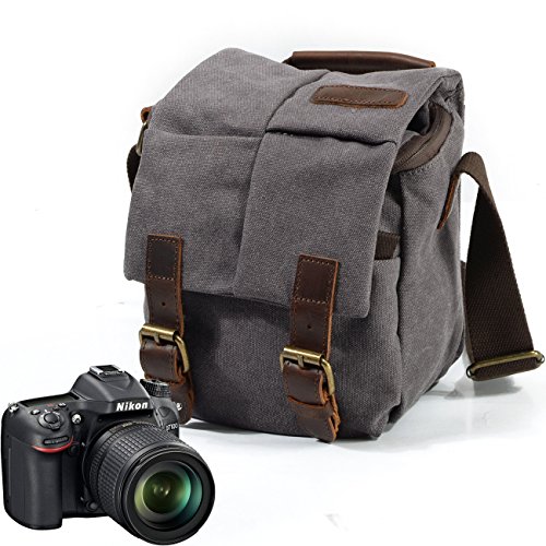 Bolsa de cámara de Lona para cámaras SLR y cámaras DSLR, Gran Capacidad, Impermeable, a Prueba de Golpes, cámara, Bolsa de Viaje