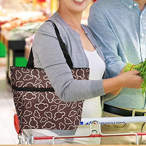 Bolsa de Compras Plegable con Ruedas, Carrito de la Compra Reutilizable, 2-1 Carrito y Bolsa de Gran Capacidad para Supermercado