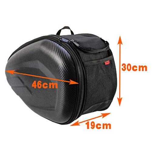 Bolsa de sillín de moto de fibra de carbono impermeable de gran capacidad, bolsa de sillín de locomotora para viajes de larga distancia