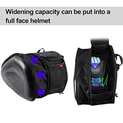 Bolsa de sillín de moto de fibra de carbono impermeable de gran capacidad, bolsa de sillín de locomotora para viajes de larga distancia