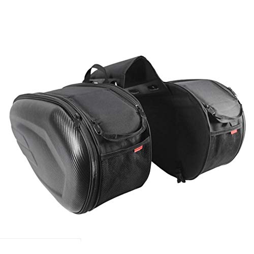 Bolsa de sillín de moto de fibra de carbono impermeable de gran capacidad, bolsa de sillín de locomotora para viajes de larga distancia