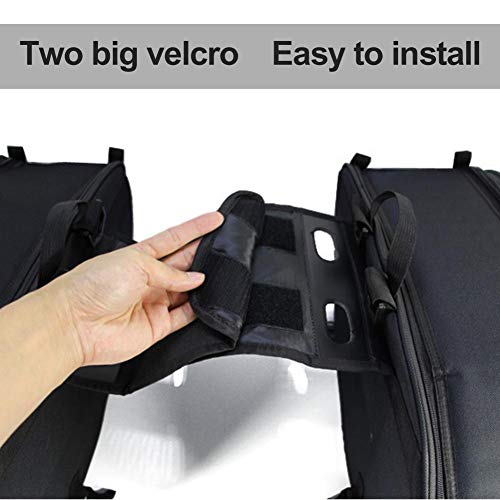 Bolsa de sillín de moto de fibra de carbono impermeable de gran capacidad, bolsa de sillín de locomotora para viajes de larga distancia