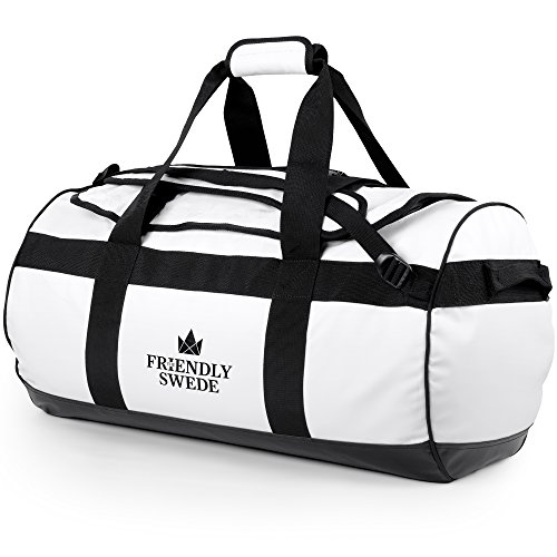 Bolsa de Viaje y Deporte Convertible en Mochila -Duffel Bag - The Friendly Swede - (60L Blanco)