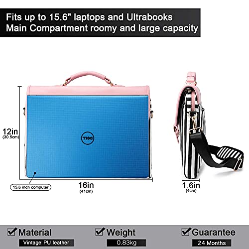 Bolsa para Computadora Bolsa para Computadora Portátil para Mujer Estuche lindo para Computadora Portátil para el trabajo en la Universidad, Slim-Pink, 15.6 pulgadas