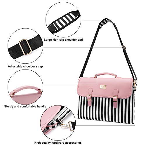 Bolsa para Computadora Bolsa para Computadora Portátil para Mujer Estuche lindo para Computadora Portátil para el trabajo en la Universidad, Slim-Pink, 15.6 pulgadas