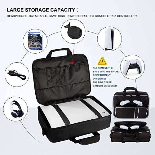 Bolsa PS5, Marvelights Ravel Storage Bolso Portátil Hombro con Correa de Hombro Ajustable Bolsa de Hombro Protectora PlayStation Adecuada para Consolas y Accesorios PS5