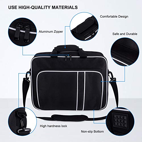 Bolsa PS5, Marvelights Ravel Storage Bolso Portátil Hombro con Correa de Hombro Ajustable Bolsa de Hombro Protectora PlayStation Adecuada para Consolas y Accesorios PS5