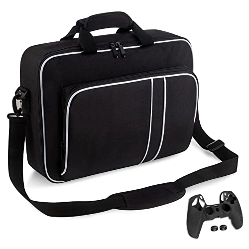 Bolsa PS5, Marvelights Ravel Storage Bolso Portátil Hombro con Correa de Hombro Ajustable Bolsa de Hombro Protectora PlayStation Adecuada para Consolas y Accesorios PS5