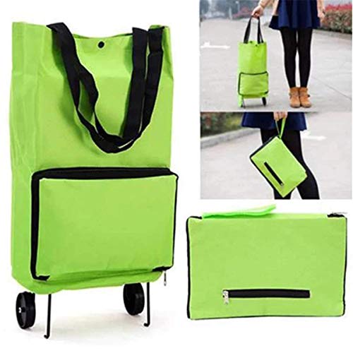 Bolsas plegables para carrito de la compra plegable con ruedas, carrito de la compra reutilizable, bolsas de compras portátiles con ruedas