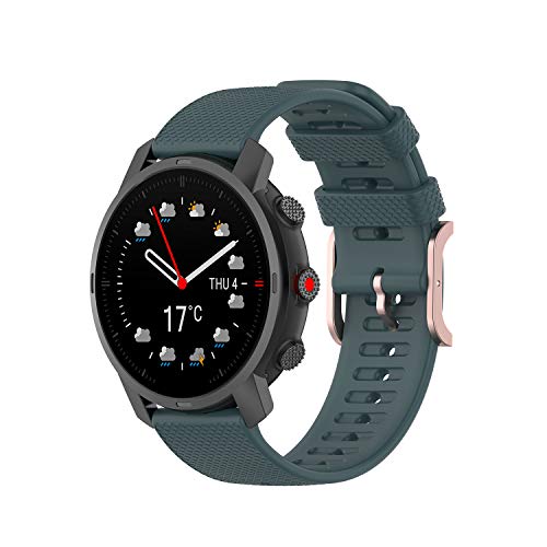 BoLuo 22mm Correa para Polar Grit X /Vantage M,Correas Reloj,Bandas Correa Repuesto,Silicona Reloj Recambio Brazalete Correa Repuesto para Polar Vantage M2/Garmin Venu 2/Vivoactive 4 (verde)