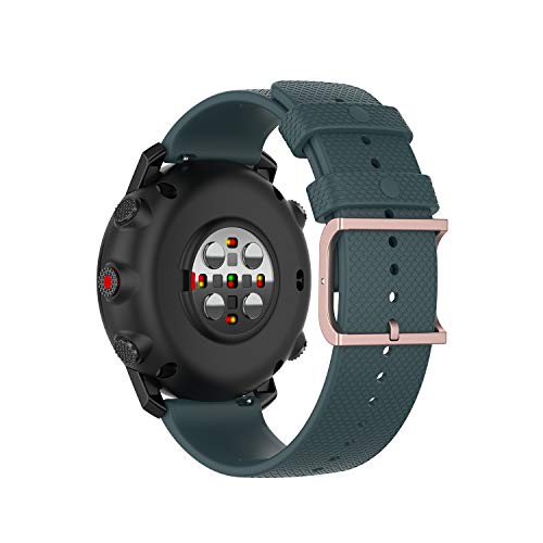 BoLuo 22mm Correa para Polar Grit X /Vantage M,Correas Reloj,Bandas Correa Repuesto,Silicona Reloj Recambio Brazalete Correa Repuesto para Polar Vantage M2/Garmin Venu 2/Vivoactive 4 (verde)