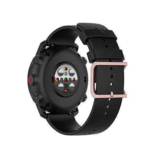 BoLuo 22mm Correa para Polar Grit X /Vantage M,Correas Reloj,Bandas Correa Repuesto,Silicona Reloj Recambio Brazalete Correa Repuesto para Polar Vantage M2/Garmin Venu 2/Vivoactive 4 (negro)