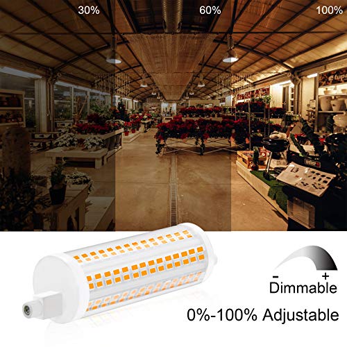 Bonlux 20W Regulable R7S LED 118MM con 2200LM, Bombilla Lineal Reemplazo de 200-250W Bombilla Halógena, 360 Grados de Iluminación para Lámpara de Pie (Luz Cálida 2700K, 2-Unidades)