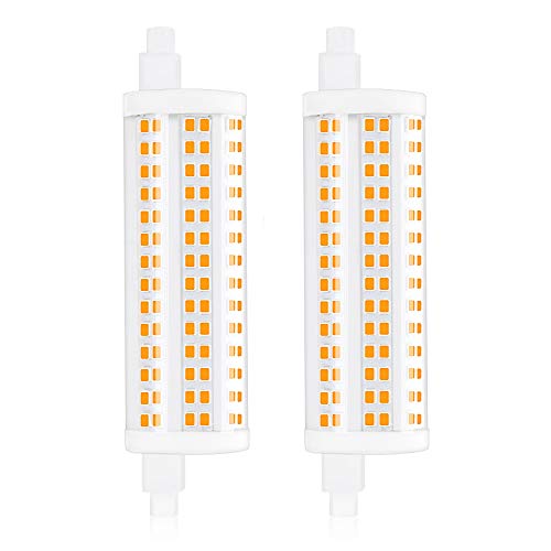 Bonlux 20W Regulable R7S LED 118MM con 2200LM, Bombilla Lineal Reemplazo de 200-250W Bombilla Halógena, 360 Grados de Iluminación para Lámpara de Pie (Luz Cálida 2700K, 2-Unidades)