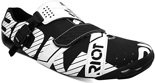 Bont Riot Buckle, Zapatillas de Ciclismo de Carretera Unisex Adulto, Multicolor (101 Black/White 000), 42.5 EU