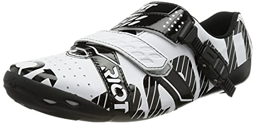 Bont Riot Buckle, Zapatillas de Ciclismo de Carretera Unisex Adulto, Multicolor (121 White/Black 000), 43 EU