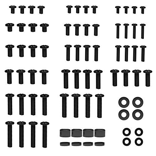 BONTEC Paquete de Equipo de Montaje Universal para TV para Todos los Televisores Hardware Incluye Tornillos M4, M5, M6, y M8, Arandelas y Espaciadores,para la Mayoría de los Televisores de Hasta 80”