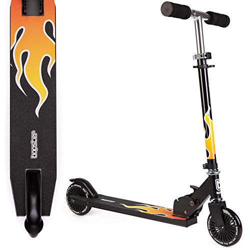 Bopster Patinete Plegable para niños - Llamas de Fuego