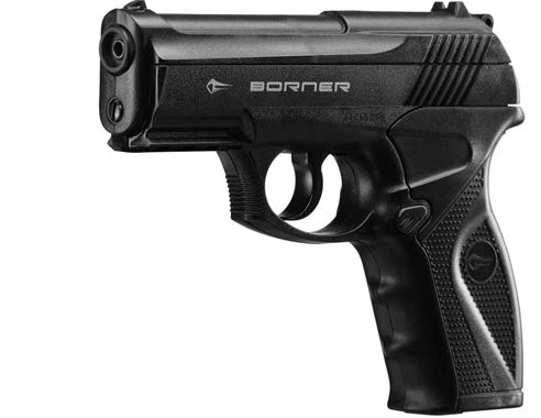 Borner C11 | Pack Pistola de balines (perdigones Bolas de Acero BB's). Arma de Aire comprimido CO2 Calibre 4,5mm [3 julios]