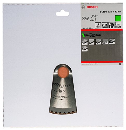 Bosch 2 608 640 433 - Hoja de sierra circular Optiline Wood (216 x 30 x 2,0 mm, 60)