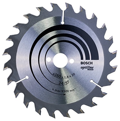 Bosch 2 608 641 171 - Hoja de sierra circular Optiline Wood - 160 x 20/16 x 1,8 mm, 24 (pack de 1)