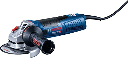 Bosch Professional GWS 17-125 CI, Amoladora angular (diámetro del disco 125 mm, 1700 vatios, incl. Tuerca de sujeción, tapa protectora, llave de dos agujeros, mango adicional)