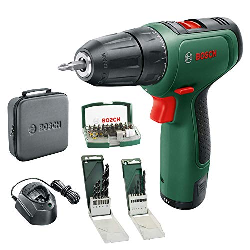 Bosch taladro/atornillador a batería EasyDrill 1200 (batería de 2,0 Ah, sistema de 12 V, juego de brocas y puntas de atornillar, en funda blanda) - Amazon Edición