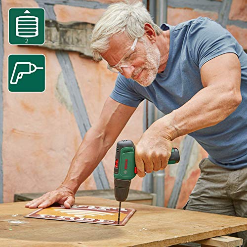 Bosch taladro/atornillador a batería EasyDrill 1200 (batería de 2,0 Ah, sistema de 12 V, juego de brocas y puntas de atornillar, en funda blanda) - Amazon Edición