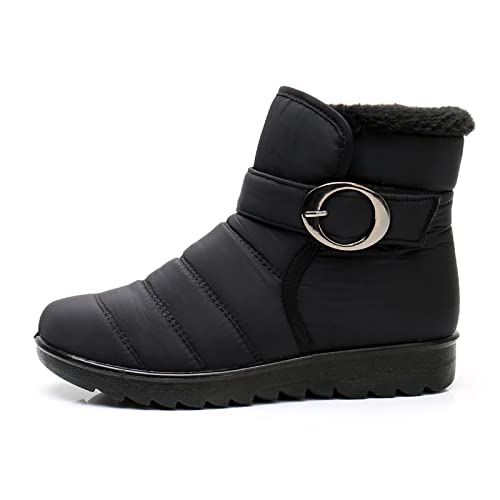 Botas De Nieve De Moda Botas CáLidas De Invierno para Mujer Botines Clima FríO Mantener Abrigado Botas Zapatos