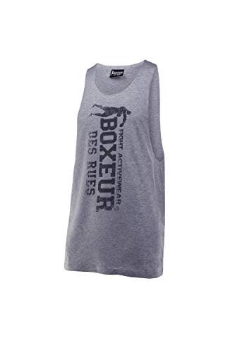 Boxeur des rues - Wide Jersey Raw Cut Tank Front Logo, Man, S