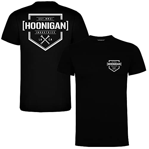 Bracket X Hoonigan Industries Ken Block - Camiseta para hombre, Negro , XL