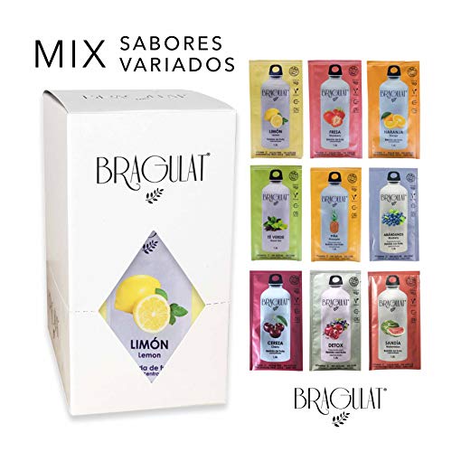 BRAGULAT | Zumos Concentrados MIX de Sabores | Bebidas y Refrescos Instantáneas en Polvo | Sin Azúcar y con Vitamina C | 15 Sobres