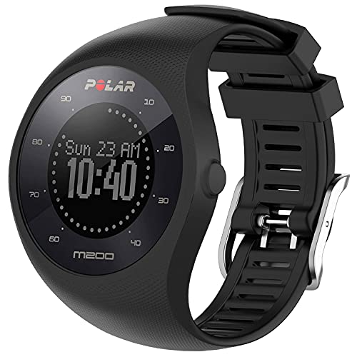 Braleto Correa para Polar M200, Correa de Reloj de Silicona de Repuesto Deportivo para Polar M200 (Negro)