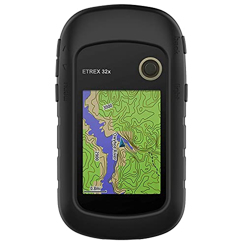 Braleto Funda Compatible con Garmin eTrex 22x 30X 32X 201X 209X 309X - Funda Protectora de Silicona para Computadora de Bicicleta con Pantalla Táctil Garmin eTrex 22x (Negro)