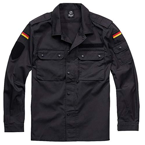 Brandit BW Feldbluse Blusa de Campo del ejército alemán, Negro, M para Hombre
