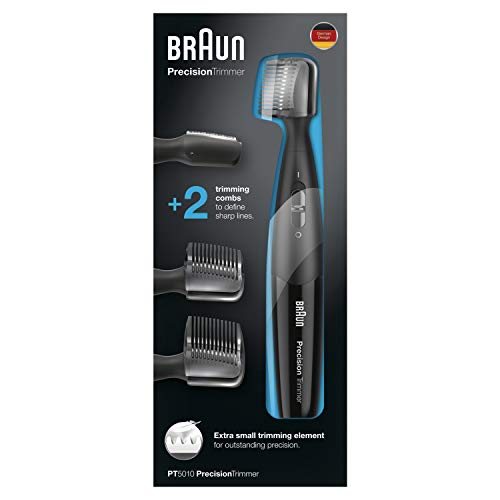 Braun PT 5010 - Recortadora de barba de precisión, color negro, pilas, 2015