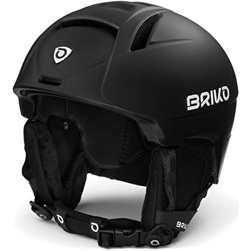 Briko Canyon Casco de esquí/Snow, Adultos Unisex, Matt Black, 56-58 cm