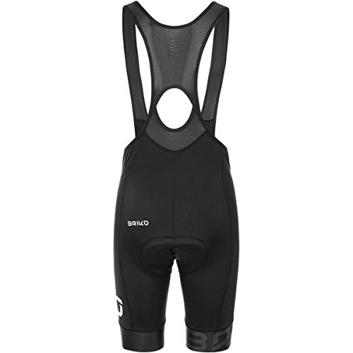 Briko Classic Bibshort Culotte Ciclismo Hombre, Hombre, New Black, S