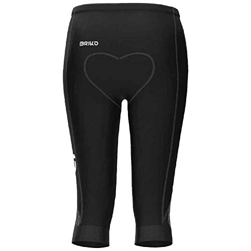Briko Classic Lady Pant Mid Culotte Ciclismo Mujer, Mujer, New Black, M