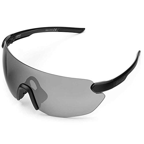 Briko Starlight 3 Lenses Gafas Sol Ciclismo, Unisex Adulto, Black, One