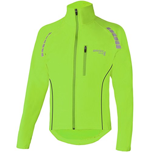 Brisk Bike Chaqueta de ciclismo Chaqueta de ciclismo ultraligera y transpirable para correr (Green, XL)