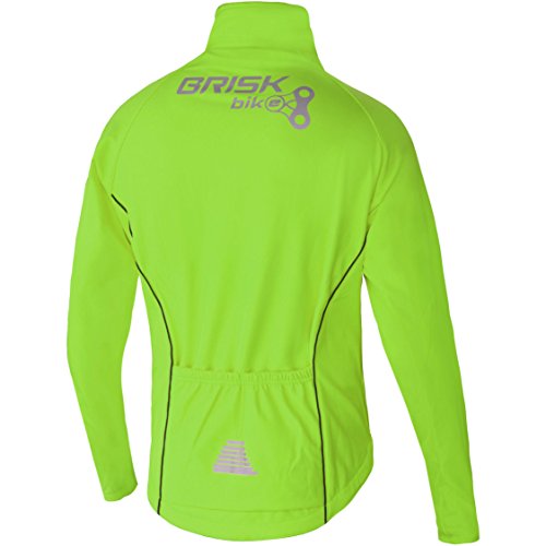 Brisk Bike Chaqueta de ciclismo Chaqueta de ciclismo ultraligera y transpirable para correr (Green, XL)