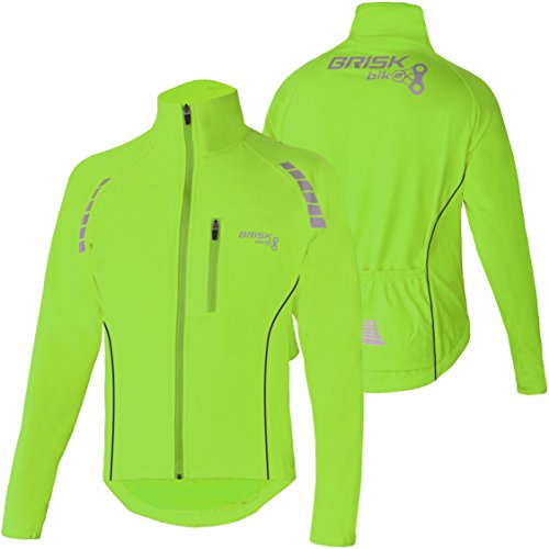 Brisk Bike Chaqueta de ciclismo Chaqueta de ciclismo ultraligera y transpirable para correr (Green, XL)