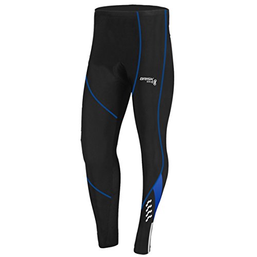 Brisk Bike Mallas de ciclismo para hombre, leggings térmicos, pantalones de ciclismo Coolmax, acolchados, tela italiana, entrega rápida