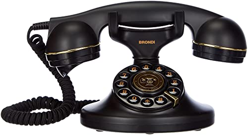 Brondi Vintage 10 - Teléfono fijo analógico, color negro