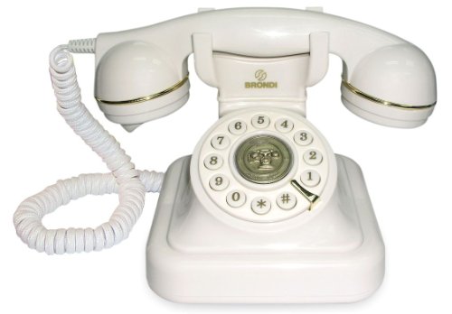 Brondi Vintage 20 - Teléfono Fijo Digital, Blanco
