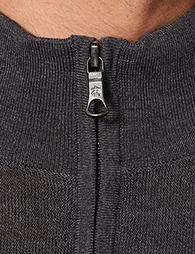 BROOKS BROTHERS Maglione Mezza Zip Suter, Grigio (Charcoal 15), L para Hombre