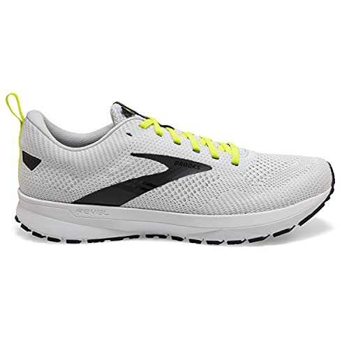 Brooks Revel 5, Zapatillas para Correr Hombre, White/Oyster/India Ink, 42.5 EU