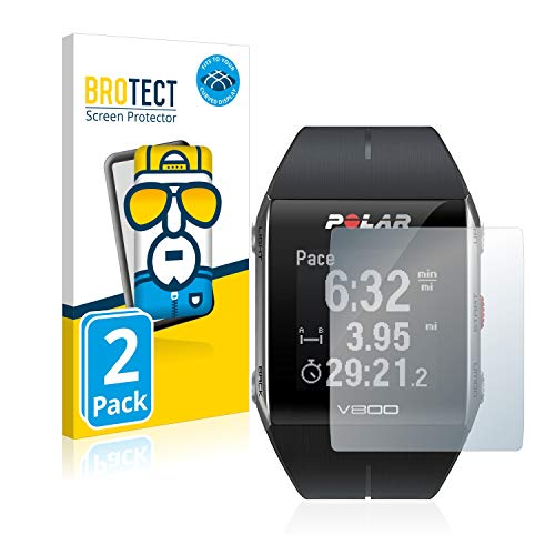 BROTECT Protector Pantalla Completa Compatible con Polar V800 (2 Unidades) 3D Curvo